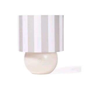 Vivitar Table Lamp Neutral Tone Striped USB Power Source Includes LED Bulb